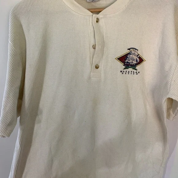 Vintage Men’s Mexico Graphic Waffle Top - Picture 2 of 3